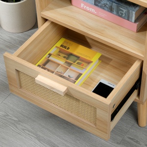 Noptiera cu raft, Scandy, Pako, Natural 40x39.5x55 cm - Img 7