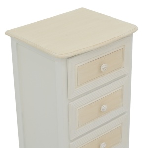 Noptiera inalta Joliene Pako World Alb 40x34.5x82 cm - Img 5