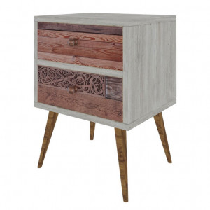 Noptiera PWF-0320 Gri-Walnut 40x35x55 cm