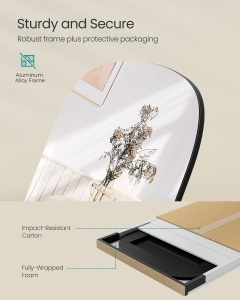 Oglinda de podea Songmics Negru 160x50x3.8 cm - Img 6