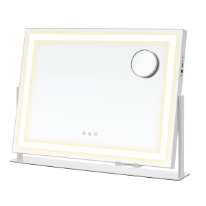 Oglinda de toaleta si machiaj V2 LED Songmics Alb 62.5x10x45.8 cm - Img 2