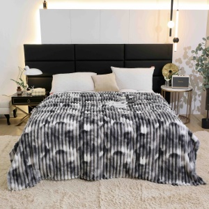 Patura Cocolino Groasa Stripe V15 Marmura Gri 200x230 cm - Img 3
