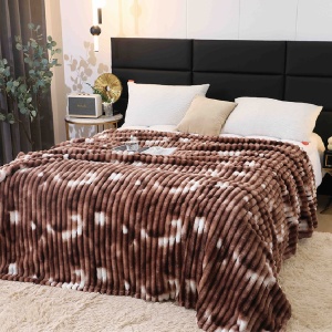 Patura Cocolino Groasa Stripe V3 Brown Stain 200x230 cm - Img 2