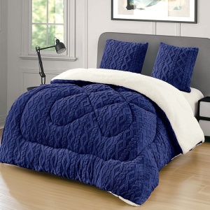 Pilota Cocolino Groasa cu Blanita Wave V21 Albastru, 4.5kg, 200x230