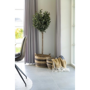 Pled decorativ Sindra, Negru, 170x130 cm - Img 2