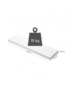 Raft de perete, Vasagle, LWS28W, Alb, 80 x 20 x 3.8 cm - Img 6