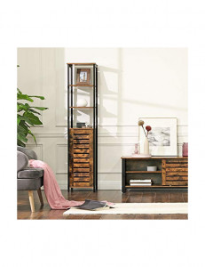Raft depozitare, Vasagle, Maro Rustic, LSC37BX, 37 x 30 x 167 cm - Img 6