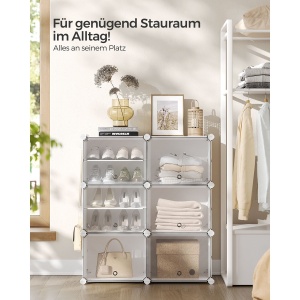 Raft pentru pantofi Songmics Alb 82x32x92 cm - Img 3