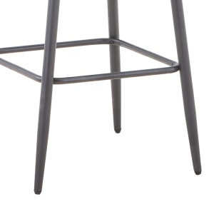 Scaun bar Vivian catifea neagra picior metal negru 57x50x100 cm - Img 6