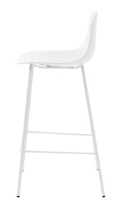 Scaun bar WHITBY, Alb, 45x93x47 cm - Img 3