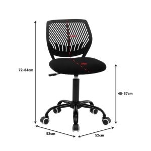 Scaun birou copii Kador Pako World Negru 52x52x72-94 cm - Img 6