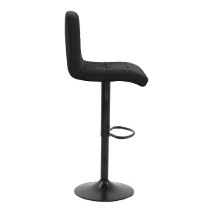 Scaun de bar ajustabil Remina Negru 44x44x112 cm - Img 4