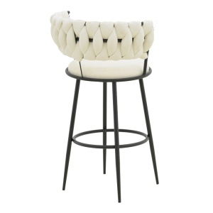 Scaun de bar Alkia I Ecru 50x56x95 cm - Img 2