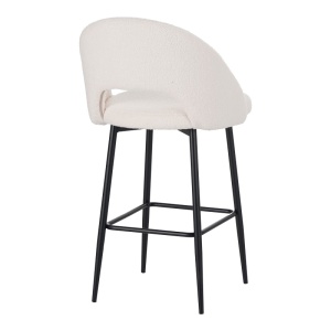Scaun de bar Masebo, Pako World, Alb, 48x52x97 cm - Img 2