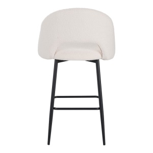 Scaun de bar Masebo, Pako World, Alb, 48x52x97 cm - Img 5