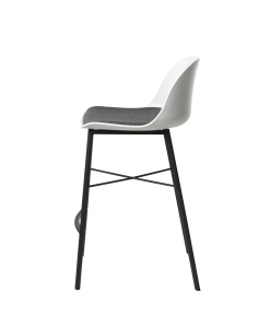 Scaun de bar WHISTLER, Alb, 53x93x48 cm