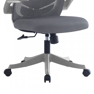 Scaun de birou Enrich cu plasa din material textil de culoare gri - Img 7