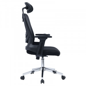 Scaun de birou manager Ignatius plasa negru - Img 3