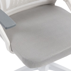 Scaun de birou, Penza, Alb, 58x48x102 cm - Img 9