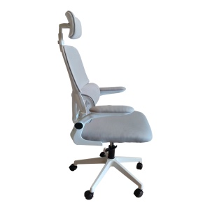 Scaun de birou, Recko, Gri, 64x58x133 cm - Img 3