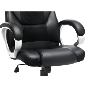 Scaun de birou Songmics Negru 67x67.3x126 cm - Img 6