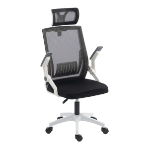 Scaun de birou V2, Plymot, Negru, 58x48x122 cm - Img 3