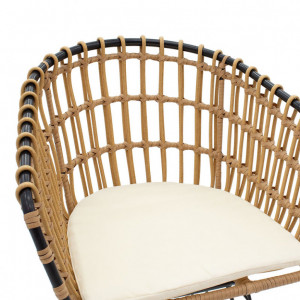 Scaun de Gradina Naoki Negru - Natural - Img 6