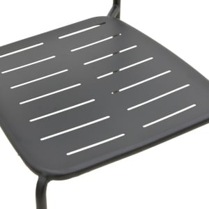 Scaun de gradina Stivuibil, Deraby, Negru, 45.5x52.5x83 cm - Img 8