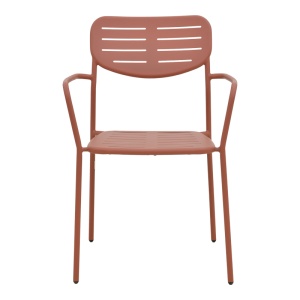 Scaun de gradina Stivuibil, Deraby, Terracotta, 45.5x56x83 cm - Img 5
