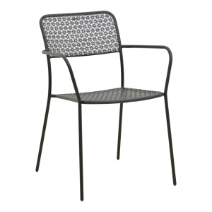 Scaun de gradina Stivuibil, Federal, Negru, 58x57x81.5 cm