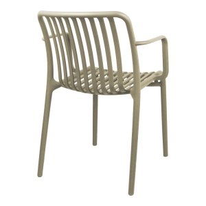 Scaun de gradina, Zoi, Cappuccino, 57.5x54x79 cm - Img 3