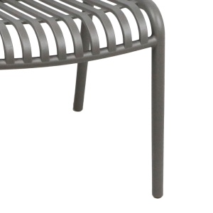 Scaun de gradina Zoi plastic PP nuanta antracit 42x58x79 cm - Img 6