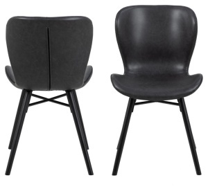 Scaun dining Batilda -A1 V1, Negru, 82.5x47x53 cm - Img 7