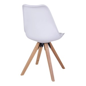 Scaun dining Bergen, Alb, 55x48x86 cm