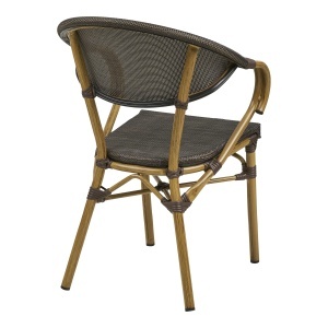 Scaun dining Calda, Maro inchis, 60x57x83 cm - Img 2