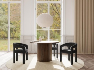 Scaun dining Cole, Gri, 76x58x55 cm - Img 2