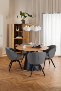 Scaun dining Darlene, Gri, 80x58.5x60 cm