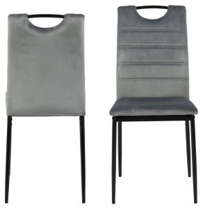 Scaun dining Dia, Gri, 91.5x43.5x53 cm - Img 4