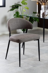Scaun dining Edina, Gri, 77x56x55 cm - Img 2