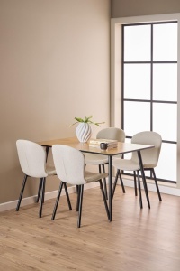 Scaun dining Esra, Bej, 86x50x58 cm - Img 4