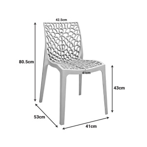 Scaun dining Hush, Burgundy, 53x41x80.5 cm - Img 6