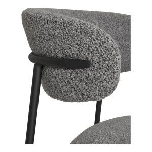 Scaun dining Mira, Gri deschis, 59x55x79.5 cm - Img 3