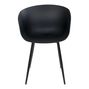 Scaun dining Roda, Negru, 56x55x78 cm - Img 4