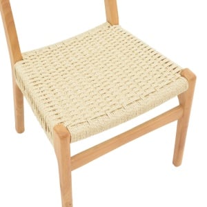 Scaun Eaprine franghie naturala lemn de cauciuc 49x53x77 cm - Img 7