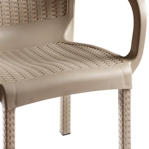 Scaun exterior Festive plastic culoare cappuccino - Img 3