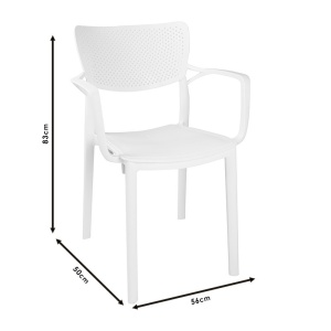 Scaun exterior Frontline plastic culoare cappuccino - Img 4