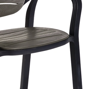 Scaun exterior Gentle plastic culoare antracit - Img 3