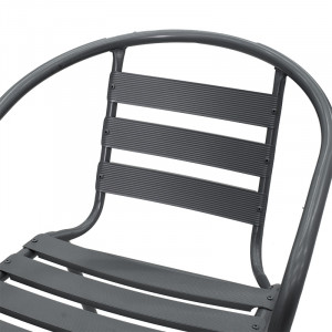 Scaun exterior Tade din metal de culoare gri inchis - Img 5