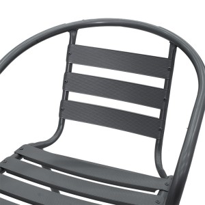 Scaun exterior Tade din metal de culoare gri inchis - Img 5