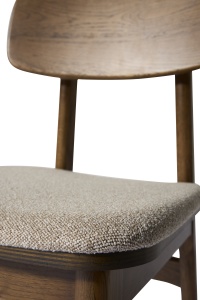Scaun LIVO, Stejar inchis, 55x82x46 cm - Img 2